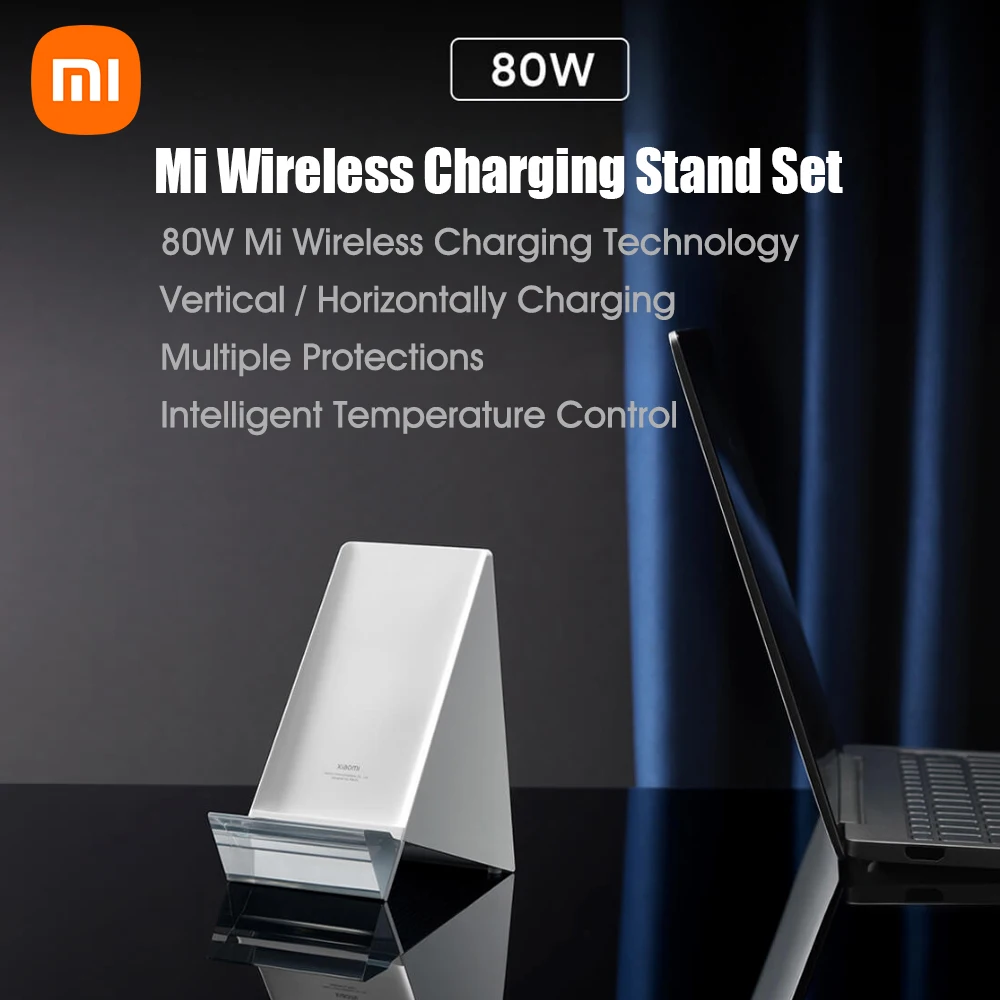 Chargers Original Xiaomi 80W Wireless Charger Stand Smart Temperature Control Vertical Charging Base Fast Charger for Xiaomi 11 Pro Ultra