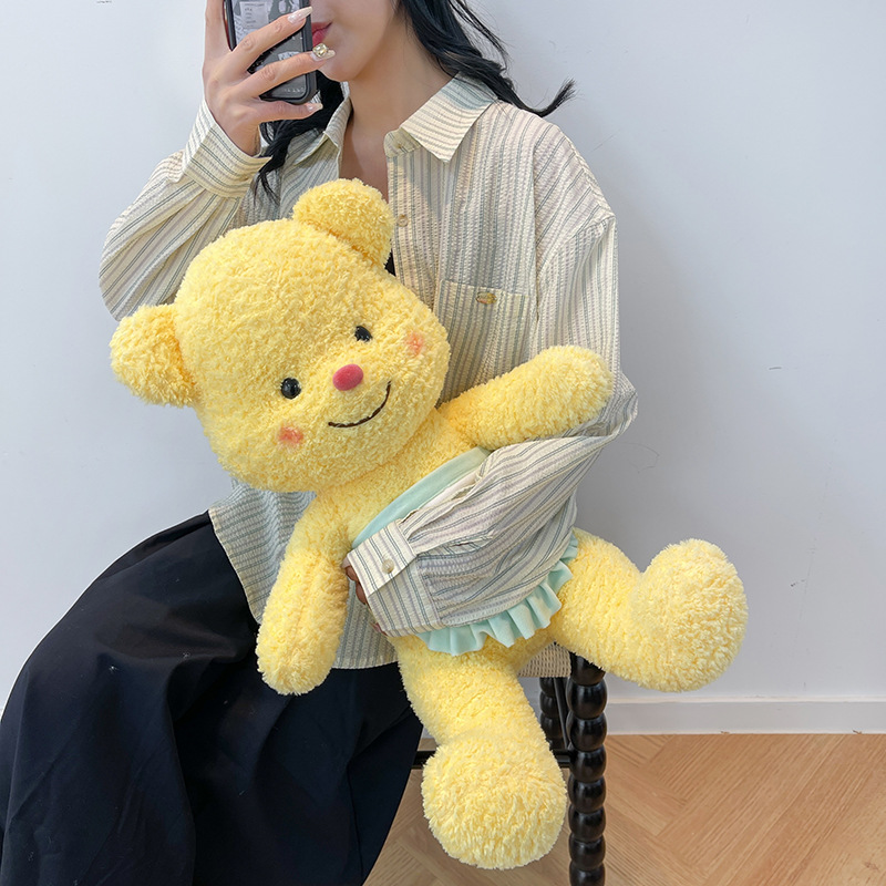 Net Red New Butter Bear Plush Toy Tiktok Cute Toy Thailand Popular Bear Doll for Children and Girls