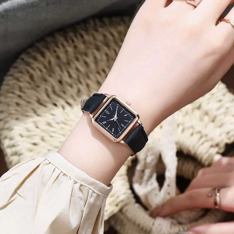 Zegarki damskie luksusowy design kwarc zegarek dla kobiet zegarek Luminous Hand Wind Skóra zegarek zegarek Luminous Digital Randwa Relogio feminino 240409