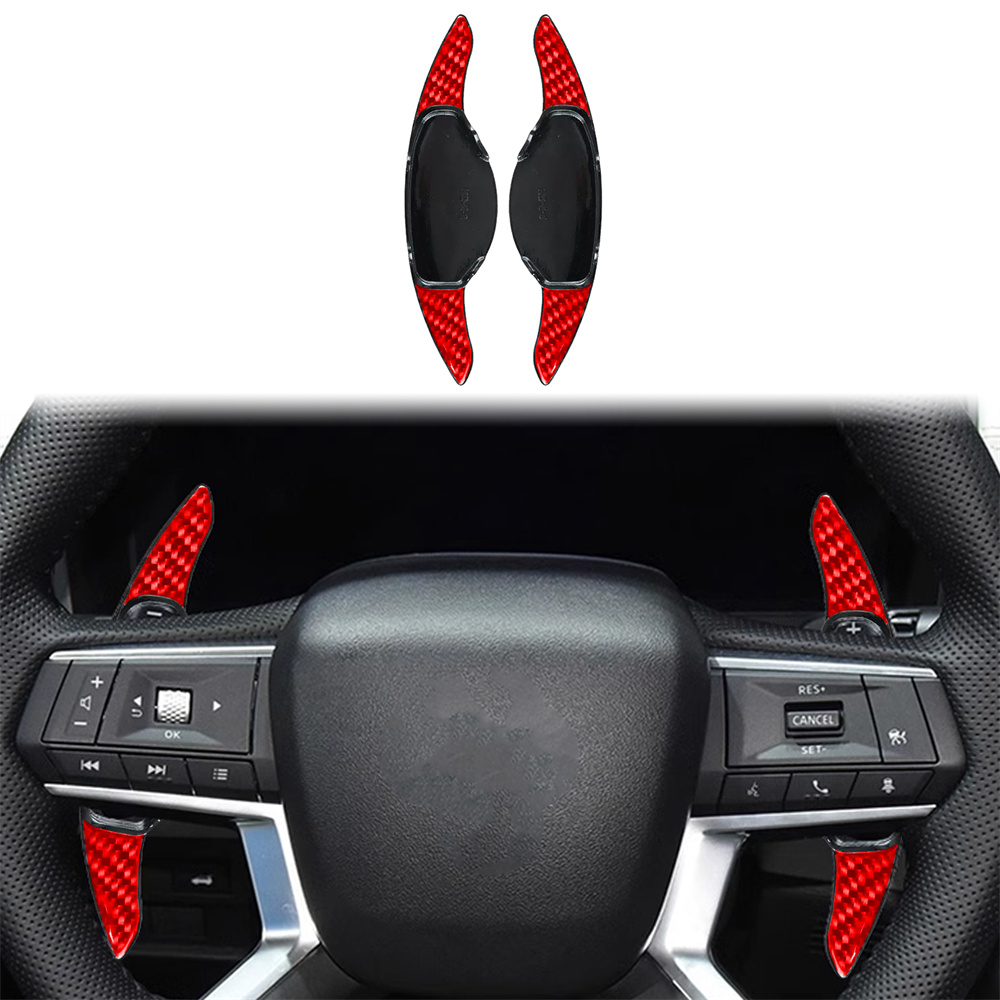 Fibre de carbone ABS Shift de volant pagaie Red / Noir / Forgged Car Modification Accessoires pour Mitsubishi Outlander 23