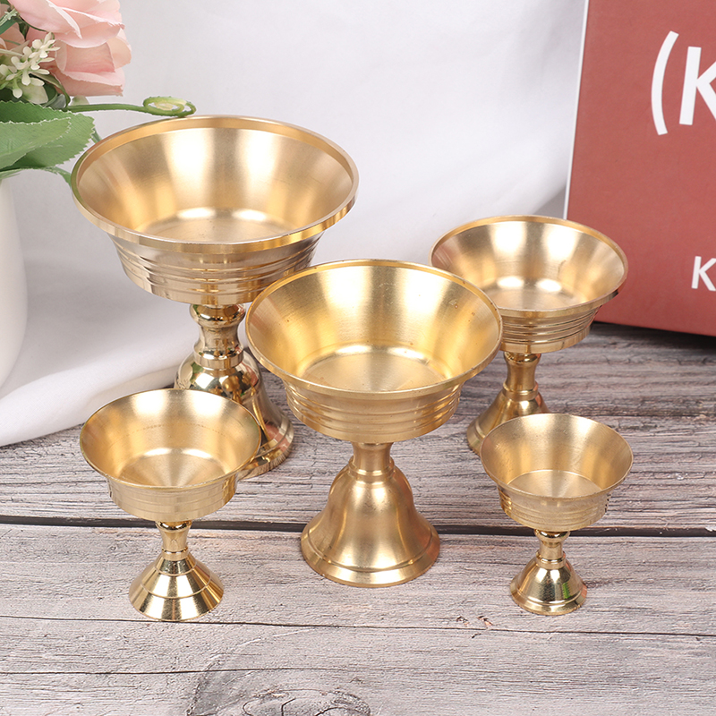 Craft Candle Holder Candlestick Candelabrum Art Candle Party Party Multi-Size Golden Copper Alloy Festival Ornament Decor Home Decor