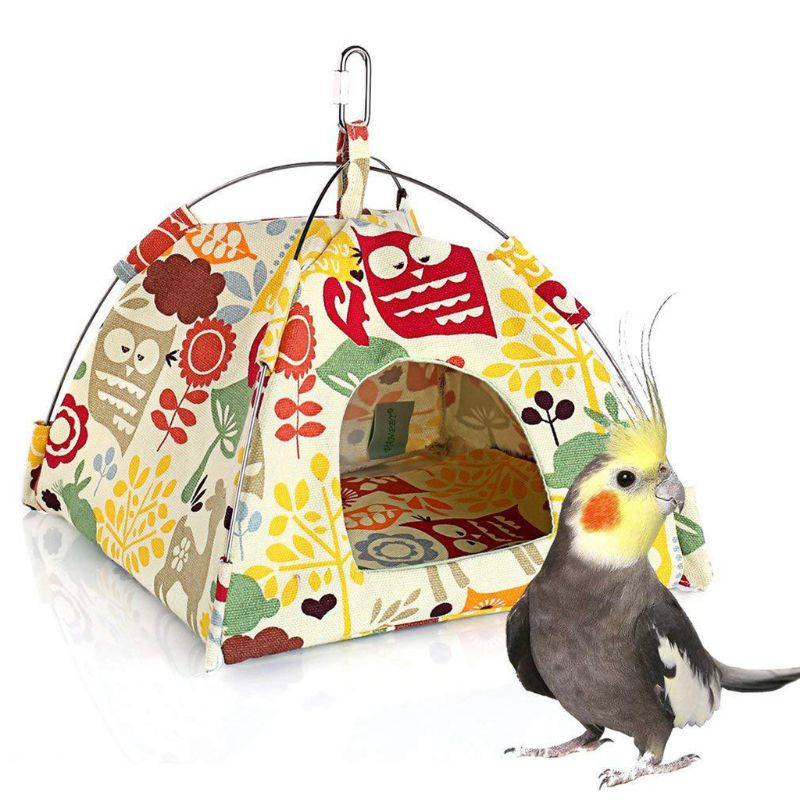 Nido di uccello appeso a gabbia casa letto pappagallo habitat grotta sospesa tenda parrocchetto sonno capanna case di amaca