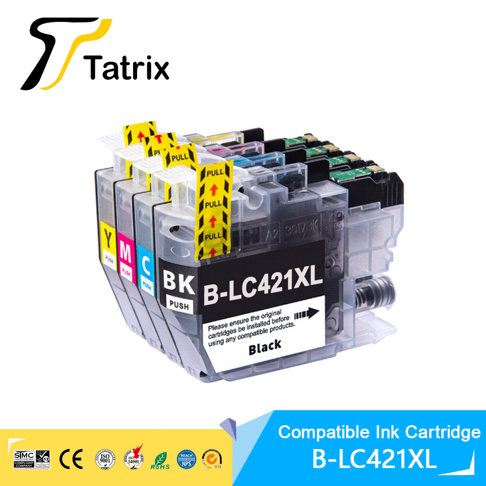 Tatrix ad alta capacità LC421XL LC421 421xl Cartuccia di inchiostro compatibile fratello DCP-J1050DW MFC-J1010DW DCP-J1140DW Stampante