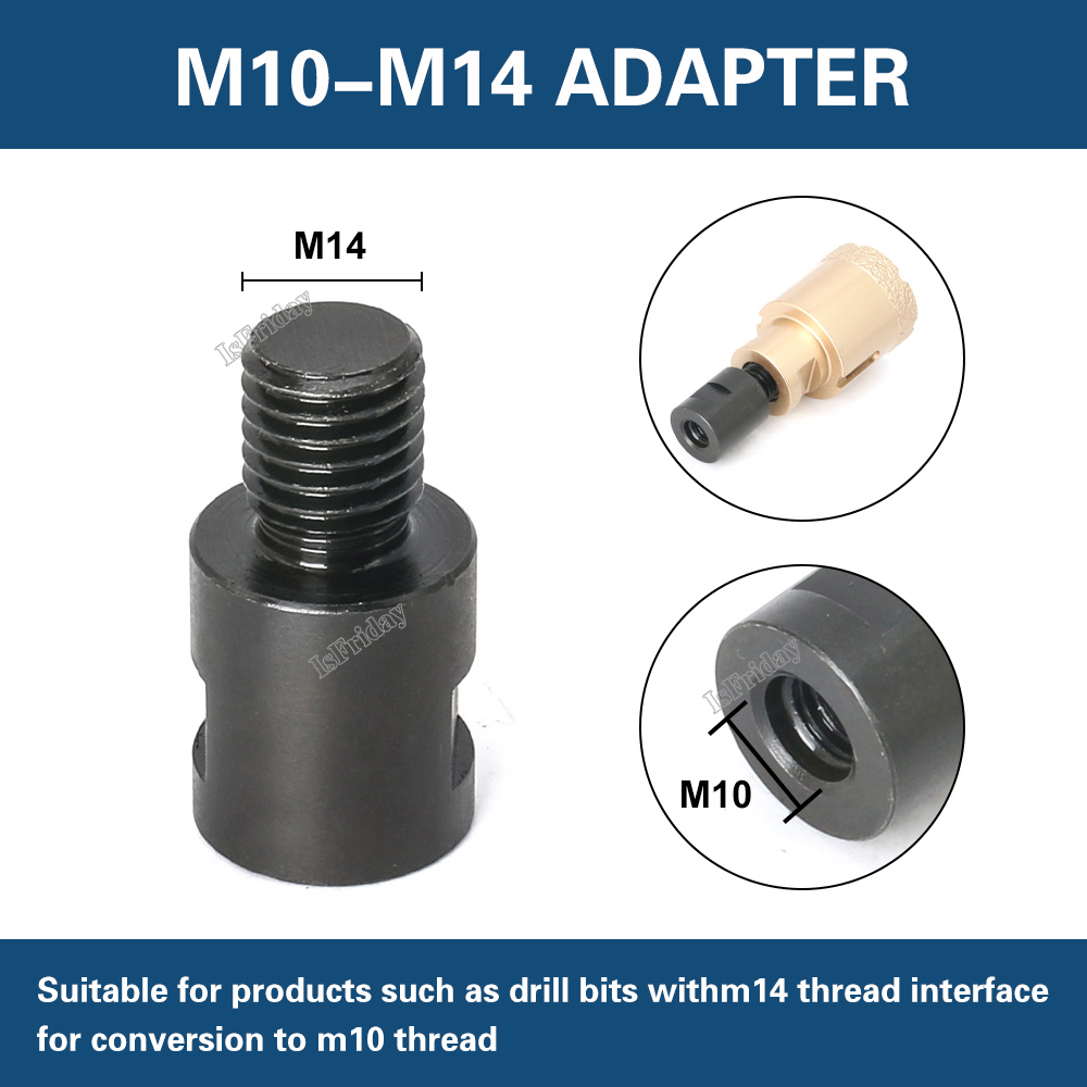 Przetwórca gwintu adaptera M10 M14 dla kątowego młynka 100 125 Typ Adapter interfejs Złącze Nakrętki podłączanie nakrętki prętowe Nakrętki