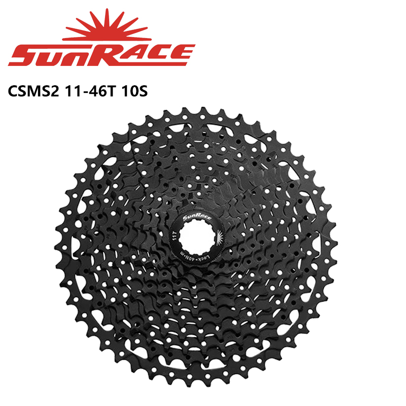 Sunrace CSMX3 CSMS3 11-42T 11-46T 11-51T 10 سرعة نسبة الدراجة MTB كاسيت سوداء الفضة