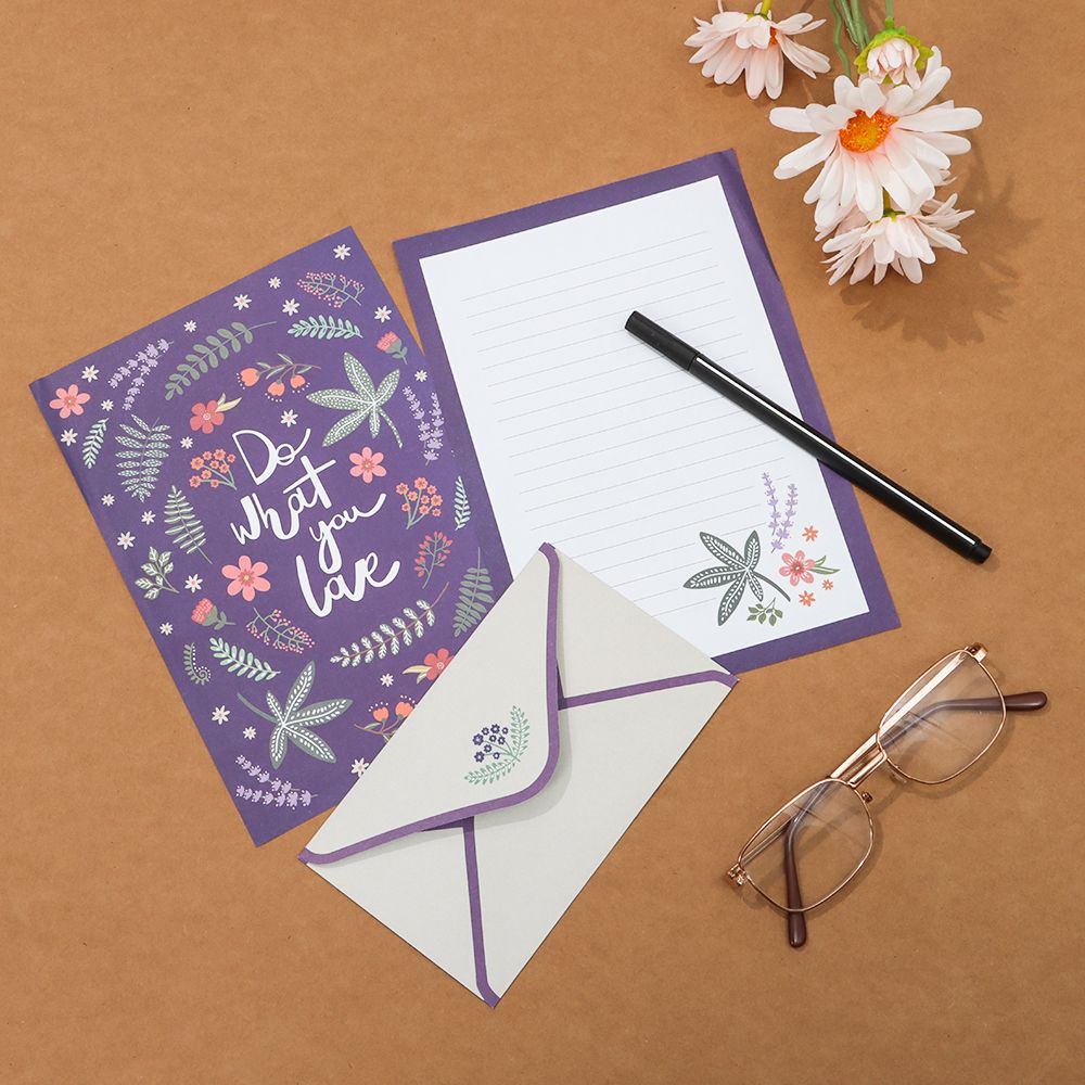 Animal Floral Pattern School Office Supplies med kuvert 3st Variation Designs Writing Paper 6st Letter Stationery