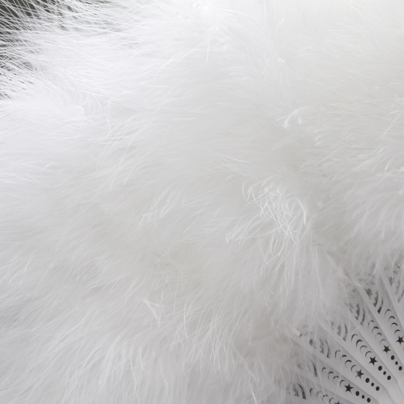 Fluffy Feather pliing fans for women girls faring décorations de fête de mariage noir blancs fans de main