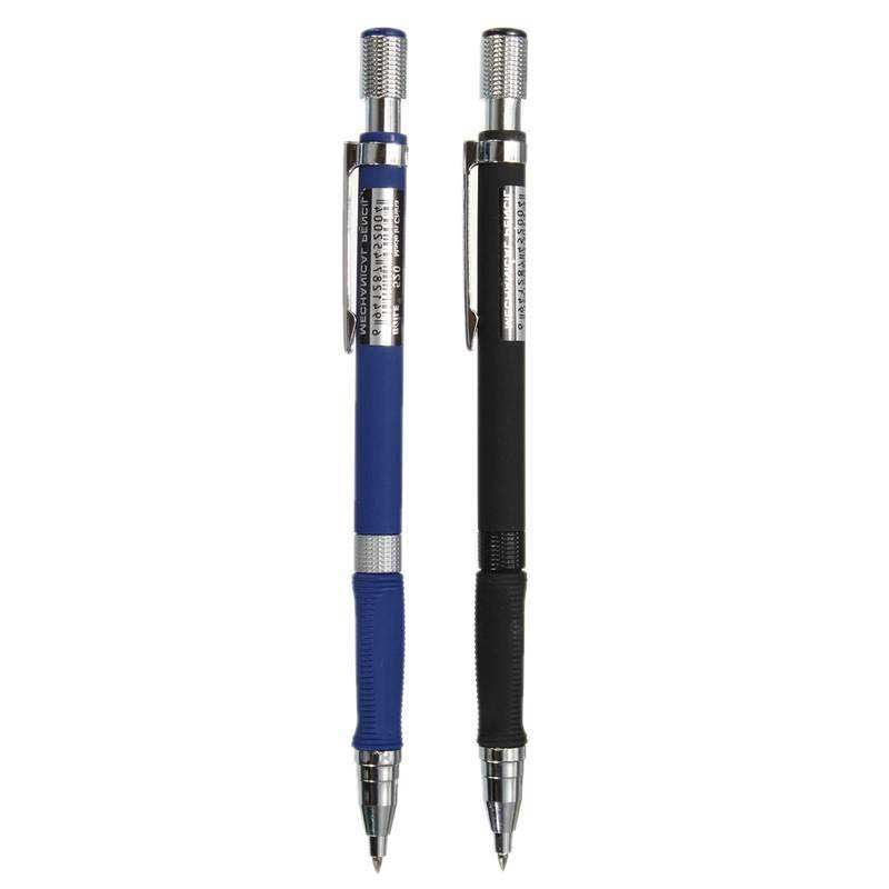 2B Blue Black Bleihalter Stift Mechanische PE -Draft -Bleistift -Zeichnung 2,0 mm Bleibleistifte 2B Zeichnung Skizze Untersuchung Ersatzpapierpapier