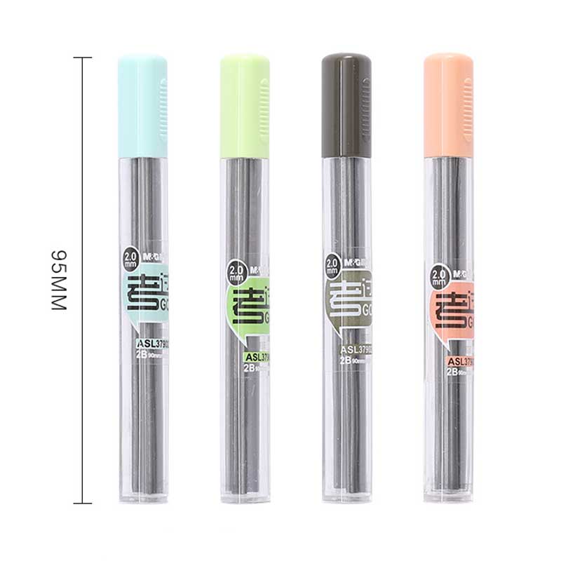 Kawaii Candy Color Mécanique crayon 2,0 mm Ronde de recharge crayon pour les fournitures d'écriture de bureau