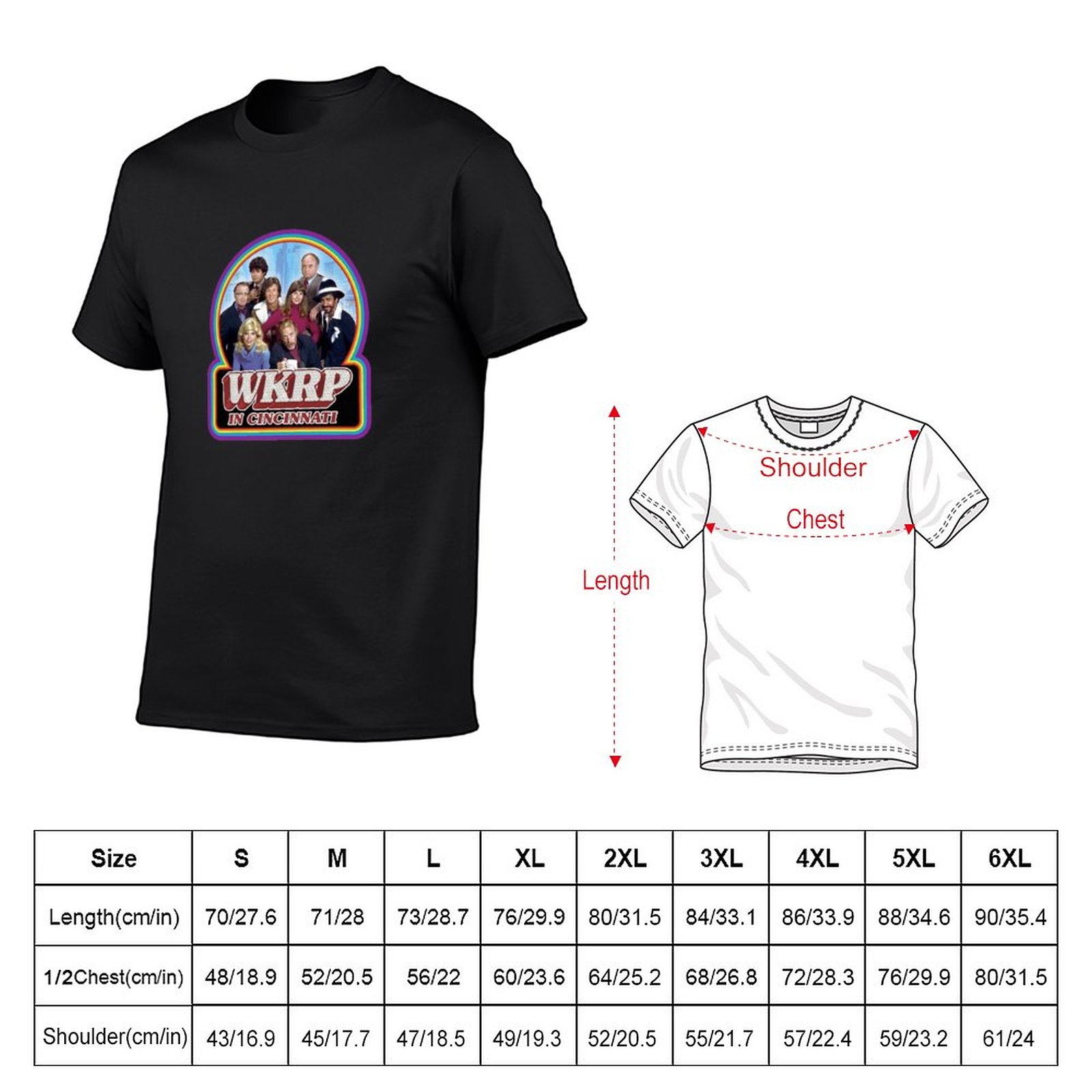 WKRP à Cincinnati T-shirt Tops d'été surdimensionnés Kawaii Clothes Men T-shirts
