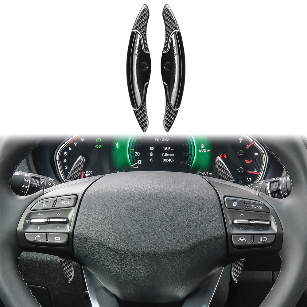 Voor Hyundai i30n auto -accessoires stuurwielverschuiving paddle extender koolstofvezel abs rood/gesmede/zwarte shifters auto -onderdelen