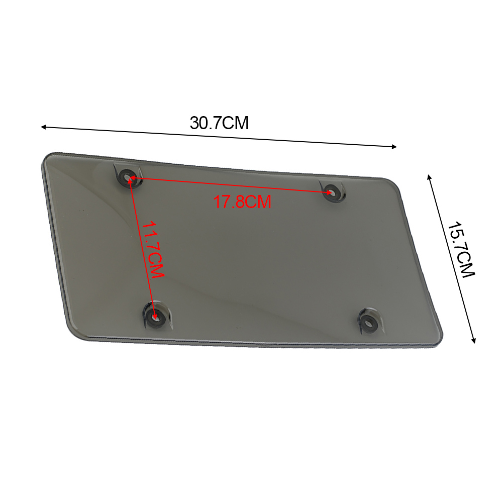 2 datorer för US 310x160mm fordon reflekterande registreringsskylt täcker skyddsplatta klart ABS avancerat polykarbonat