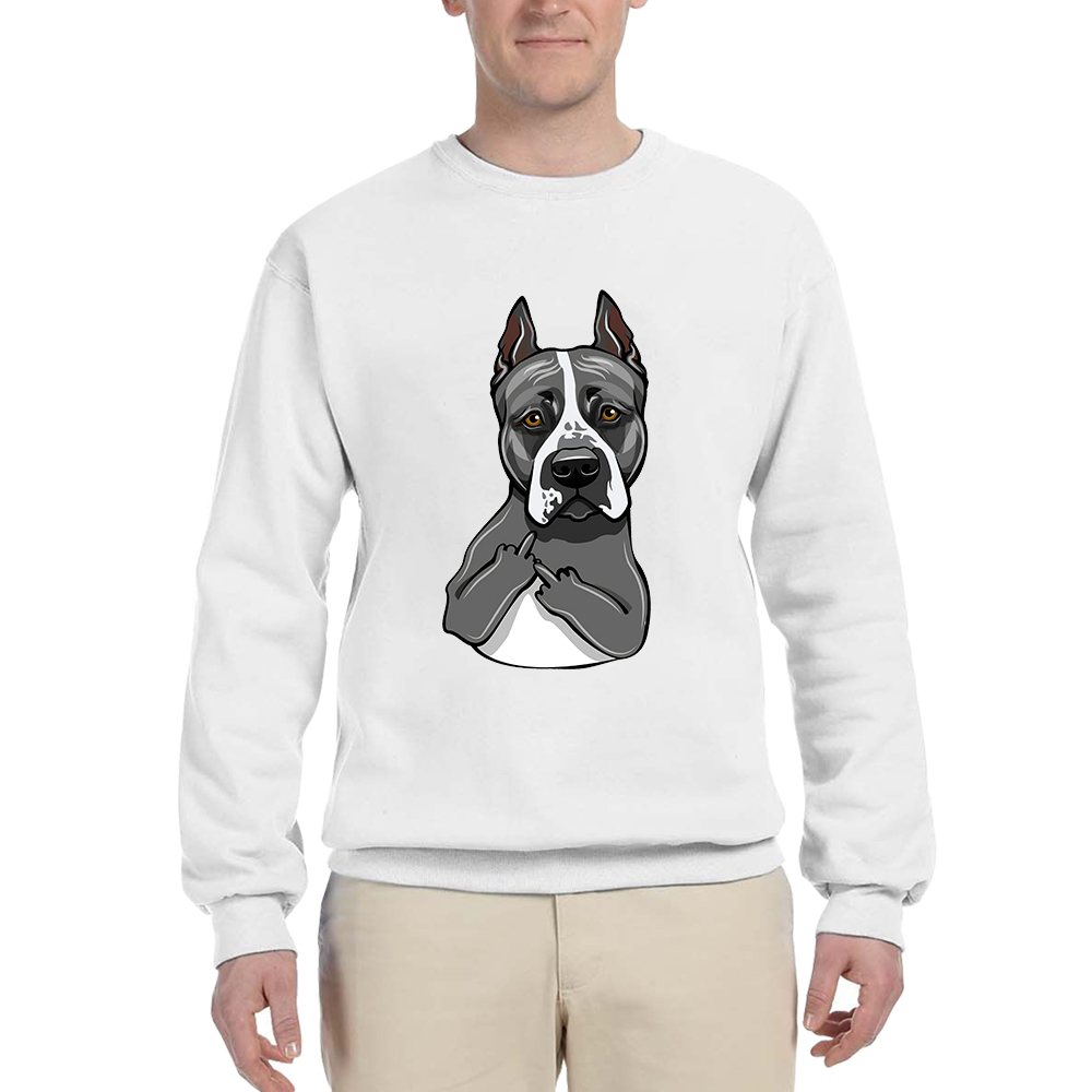 HX Border Collie Sweatshirt rolig djurhundens långfingret tryckta tröjor toppar streetwear män kvinnor avslappnade skjortor s-7xl