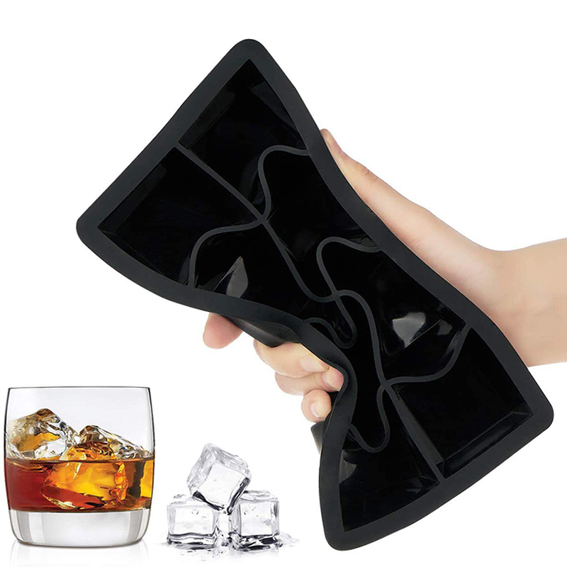 Big Ice Tray Mold Box Large Food Grade Silicone Ice Cube Square Tray Mold Diy Bar Pub Wine Ice Blocks Maker Model