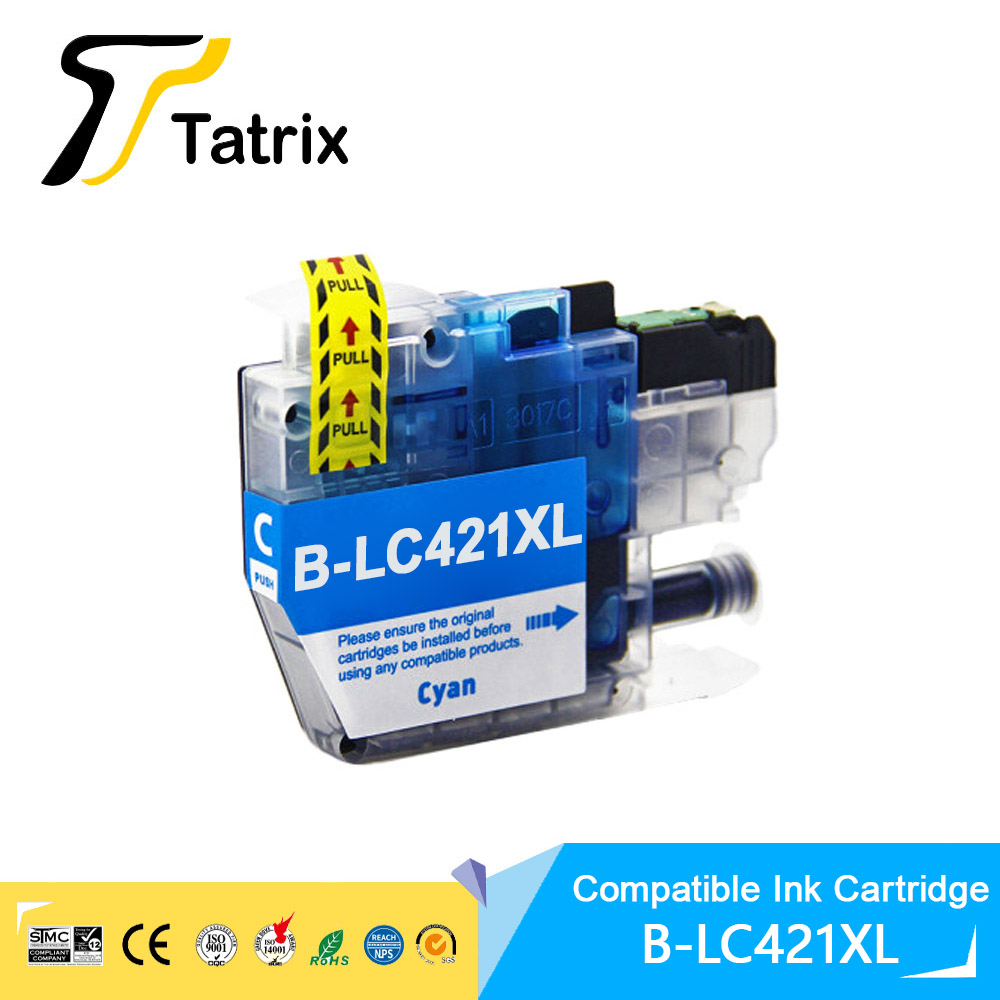 Tatrix högkapacitet LC421XL LC421 421XL Kompatibel bläckpatron för bror DCP-J1050DW MFC-J1010DW DCP-J1140DW-skrivare