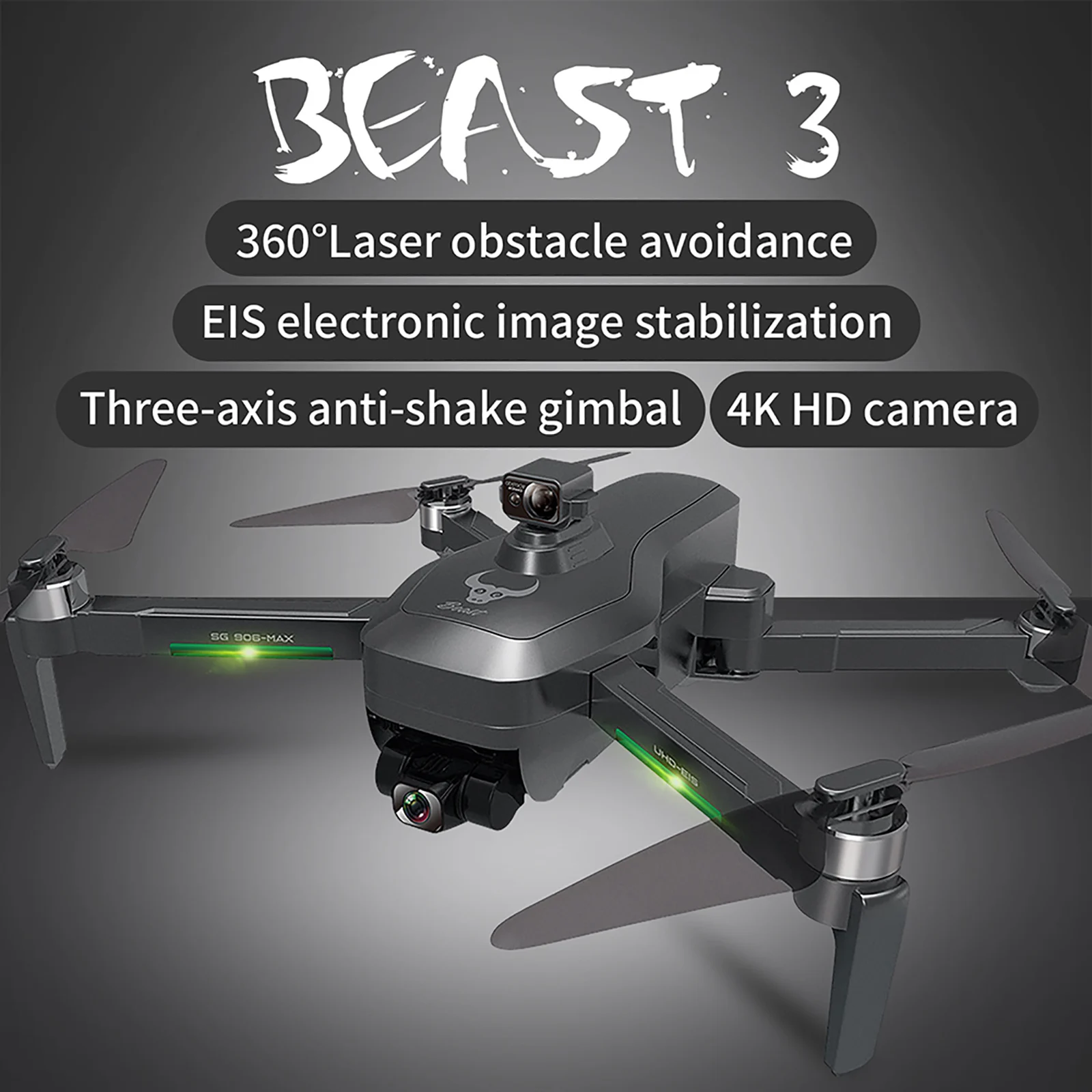 Drones zll sg906max gps drone com câmera 4k hd para adultos 5g fpv rc quadcopters eis anti shake single bateria 26 minutos