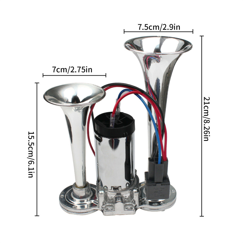 600DB 12 В двойные трубы супер громкий автомобиль электрический рога