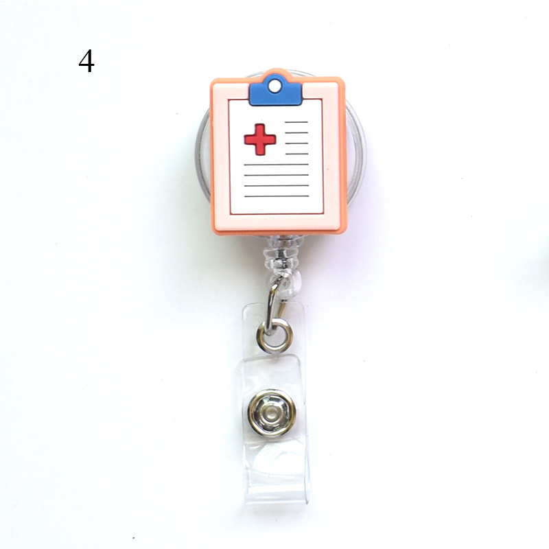 Retractable Work Card Clip Badge Reel Medical Worker Doctor Nurse ID Name Card Display Tag Staff Card Badge Holder Accessories