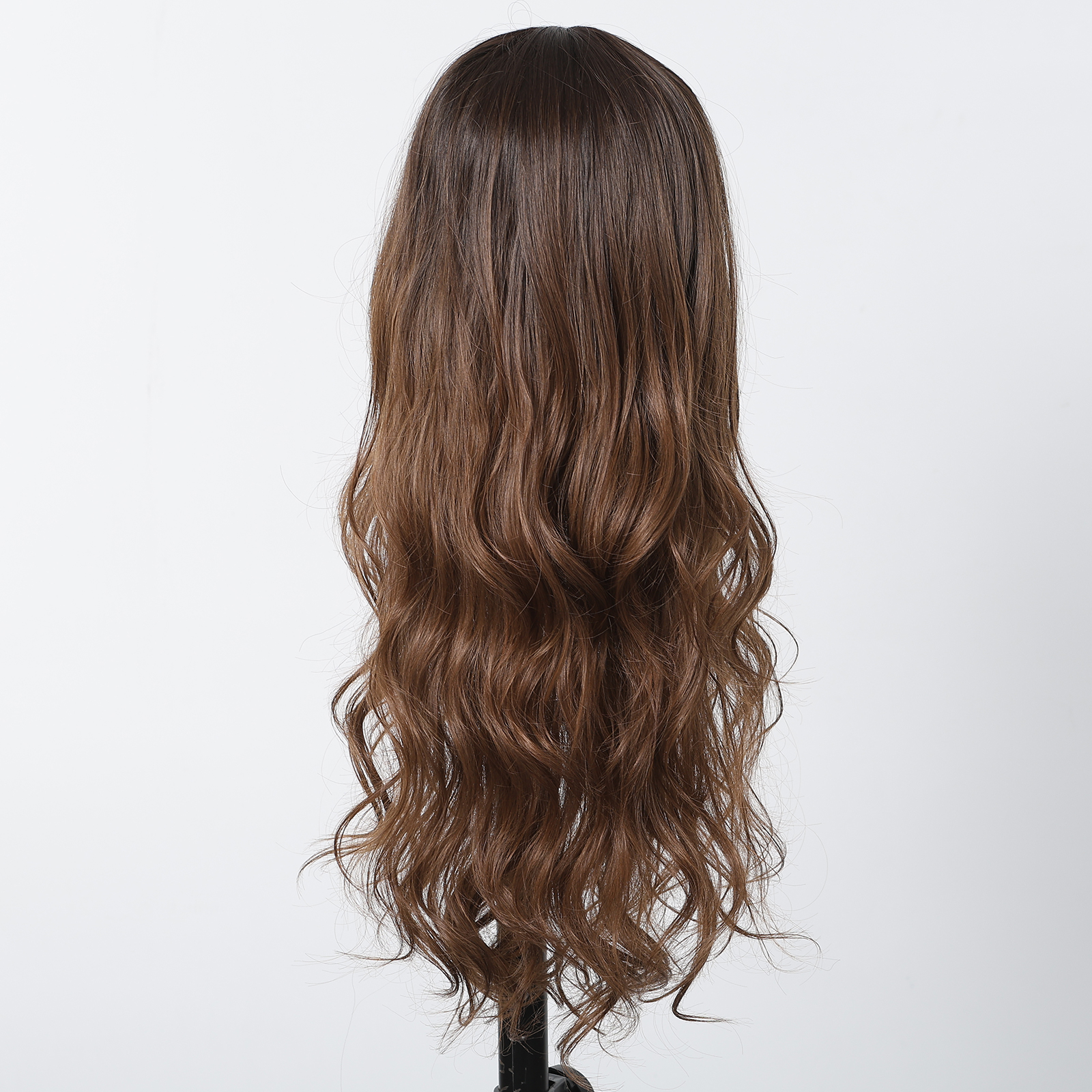 Perucas marrons de ombre longas para mulheres 26 polegadas de 26 polegadas parte ondulada Wavy Look