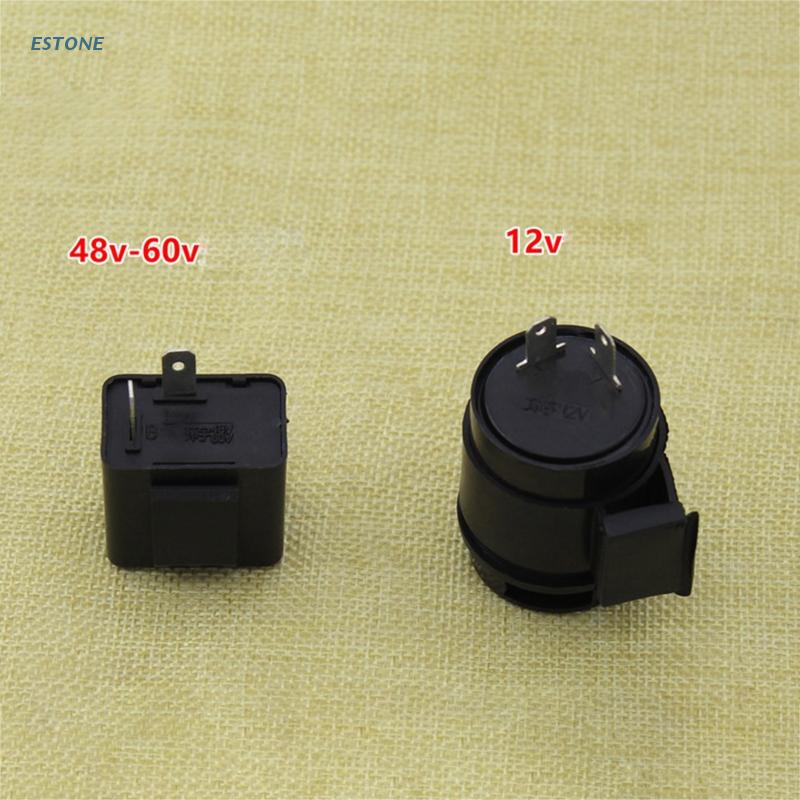 Turn Signal Flasher Relay 12V 48V 60V 2 Pin Blinker Turn Light Signals Relay Buzzer Relay Indicator LED Flasher W91F