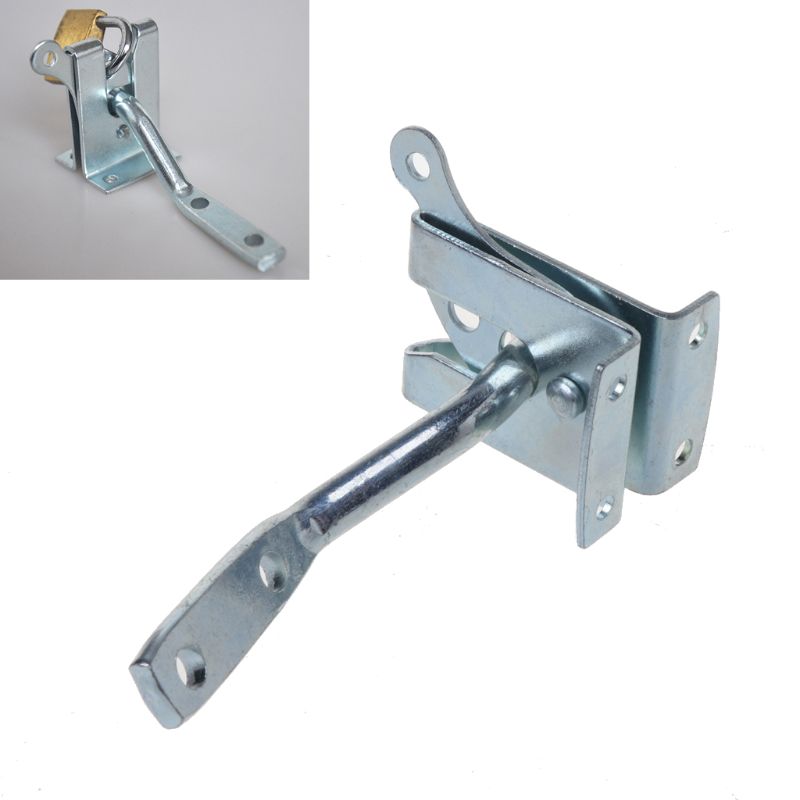 Self Locking Gate for LATCH Electroplated Steel Hasp for LATCH Auto Barn Door Lock for Metal Wooden Fences Easy