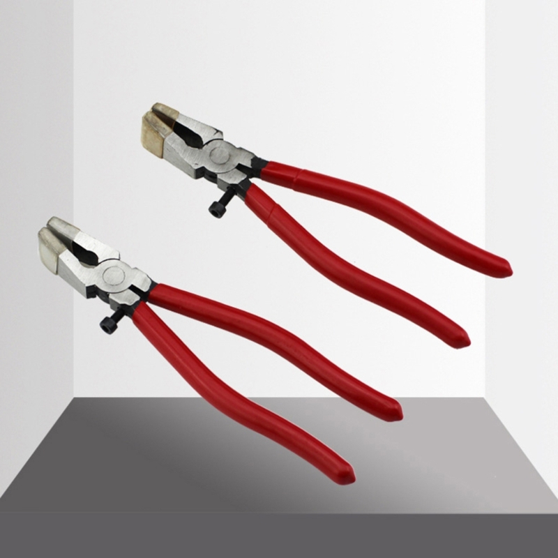 Glass Cutting Pliers Curved Jaws for mosaics Breaking Tile Floor Glass Trimming