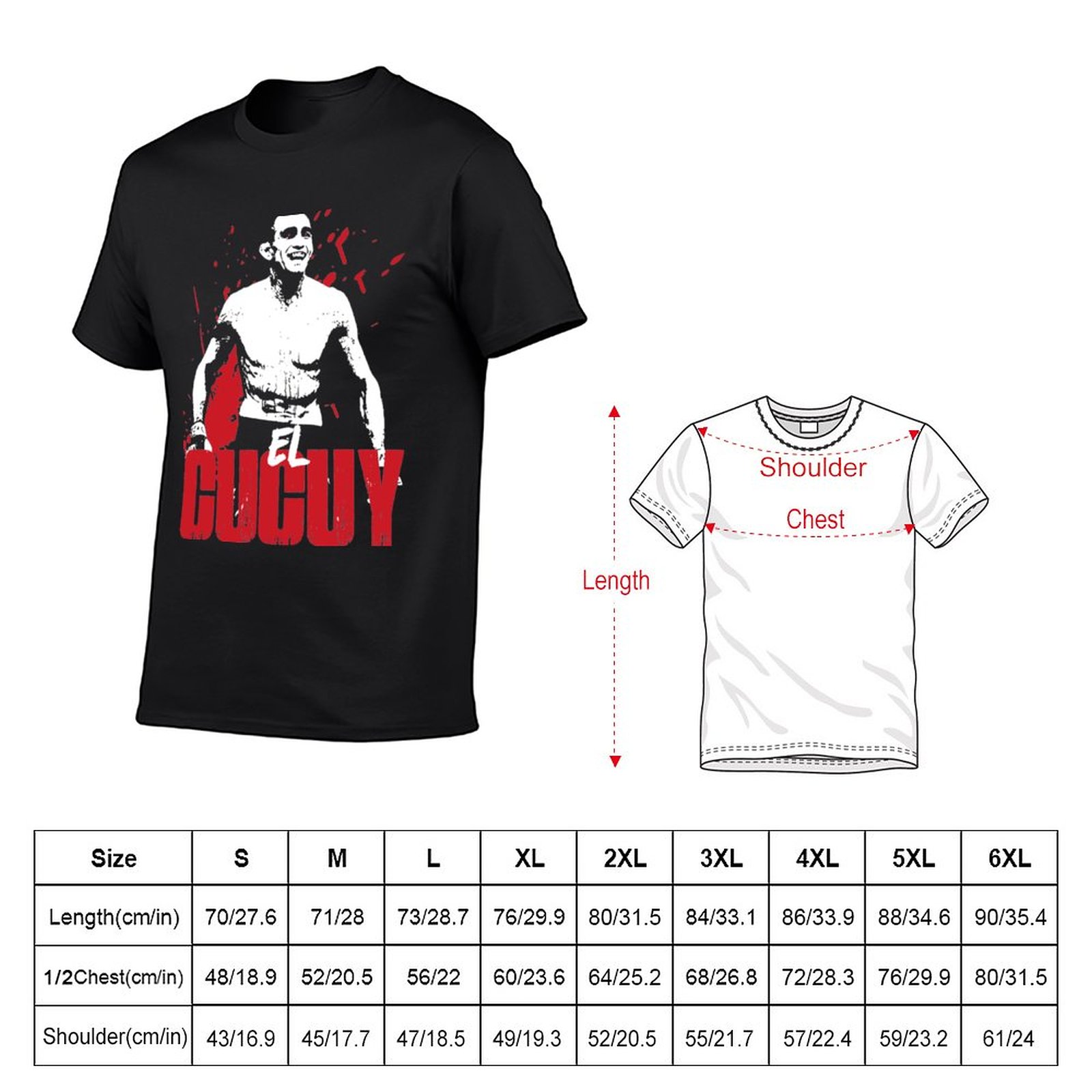 NOUVEAU EL CUCUY - Tony Ferguson T-shirt Tops Anime Vêtements T-shirts poids lourds pour hommes