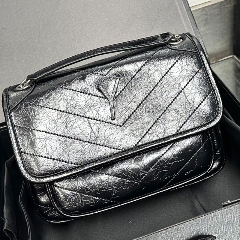 Luxe handtas ontwerper TOTE TOES Mode Crossbody Shoulder Bag Lederen reiszak Hoogwaardige Vintage Square Bag Pas Tas Dubble Chain Bag