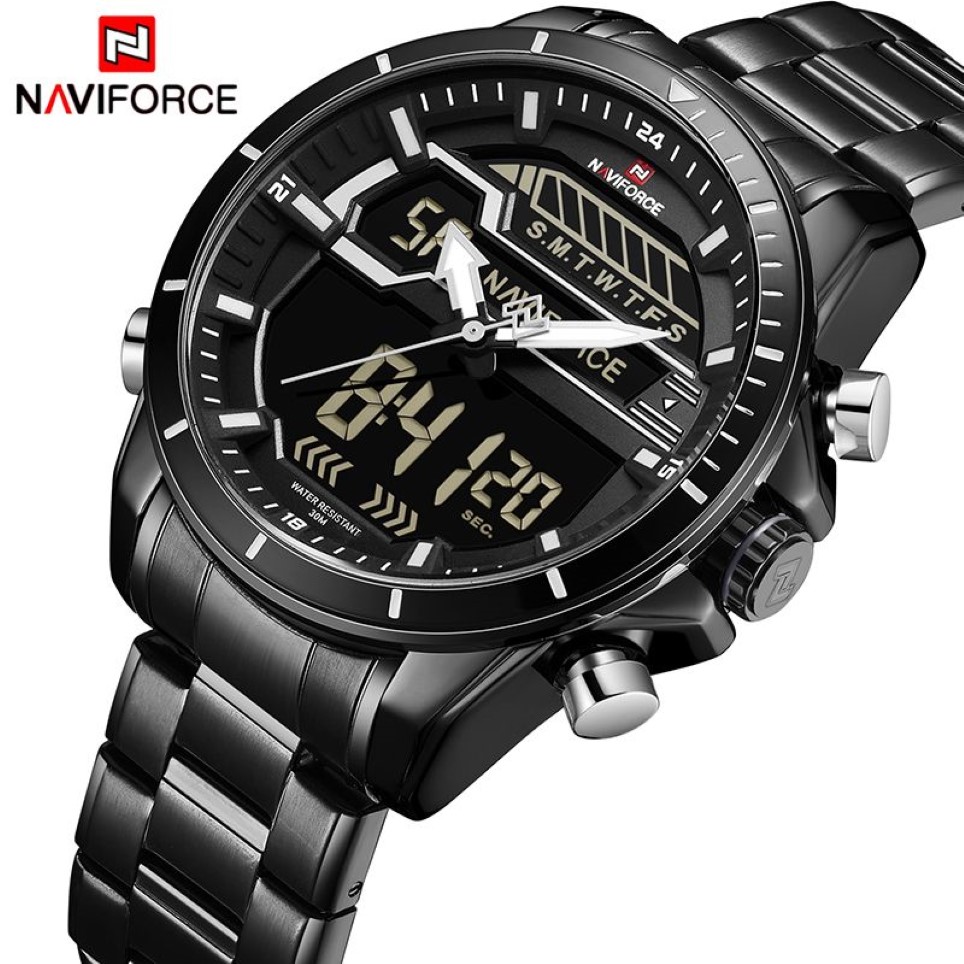 NAVIFORCE Mens Watches Top Luxury Brand Men Sport Watch Men's Quartz LED Digital Clock Man Waterproof Army Military Wrist Wat2688