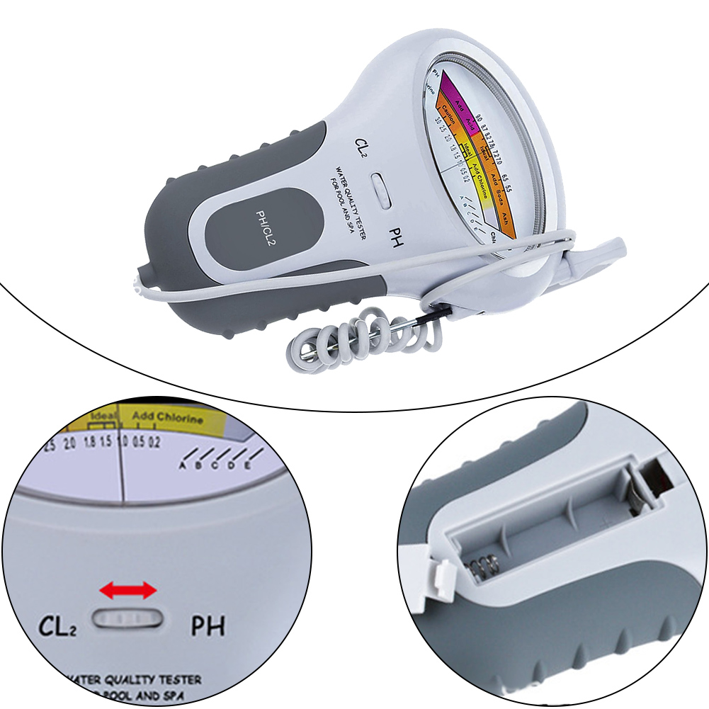 Sonde pH aquarium CL2 Testeur de qualité de l'eau Tester pH chlore testeur pH METERAL ANALYZER TOL MESURES DE PHEUR PHOLLE DE PISCO