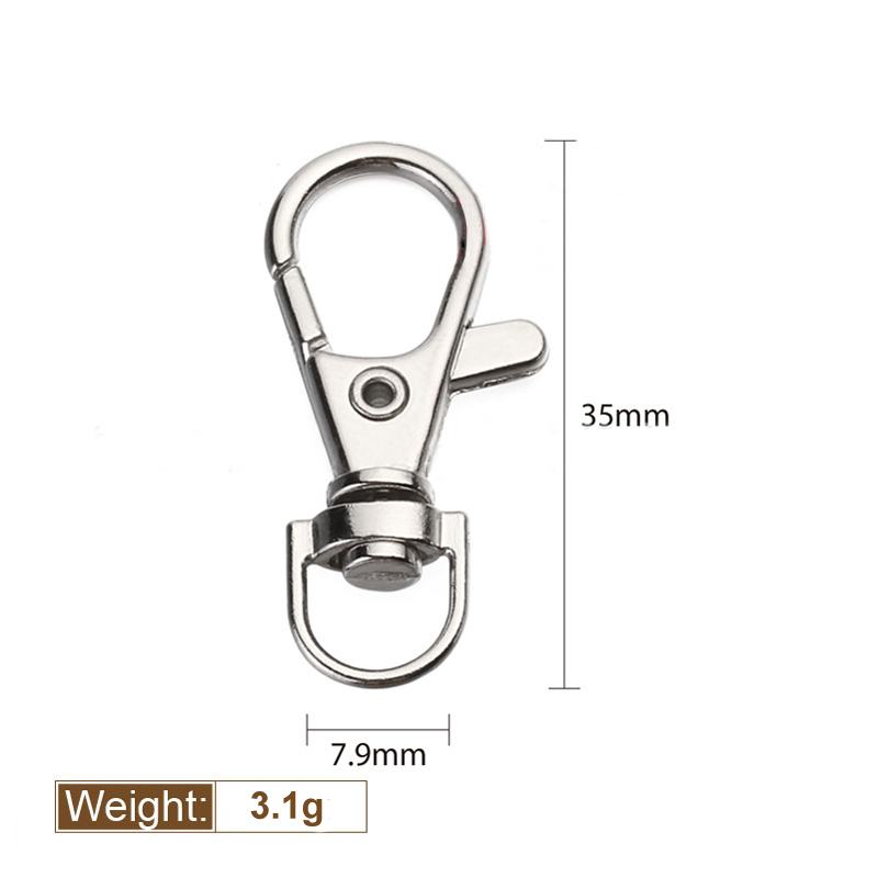 /pack metal carabiner clip دوار الزناد الكلب مشبك المفاتيح keyhooks الاحتفاظ الحلقة DIY Craft Lobster Clasp 6 أحجام