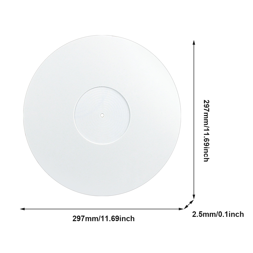 Skivspelare anti-slip anti-shake matta akryl tallrik slipmat 12in vinylrekord pad för fonograf skivspelare