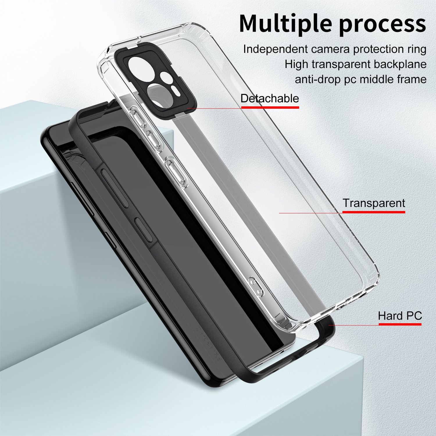 TPU -ram Transparent stötsäkert telefonfodral för Motorola Moto G13 G23 G73 E13 E22 E22I E32 G22 G42 G52 G82 G62 5G Back Cover Cover