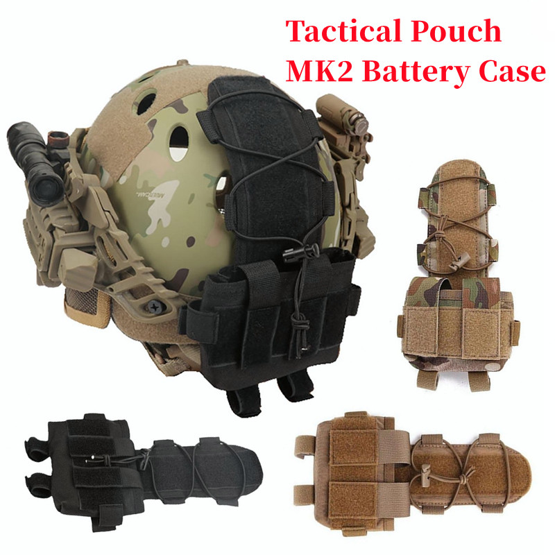 Taktisk påse MK2 -batterifodral för hjälm Airsoft Hunting Battery Pouch Militär Combat Hjälm Balans Vikt Väskor