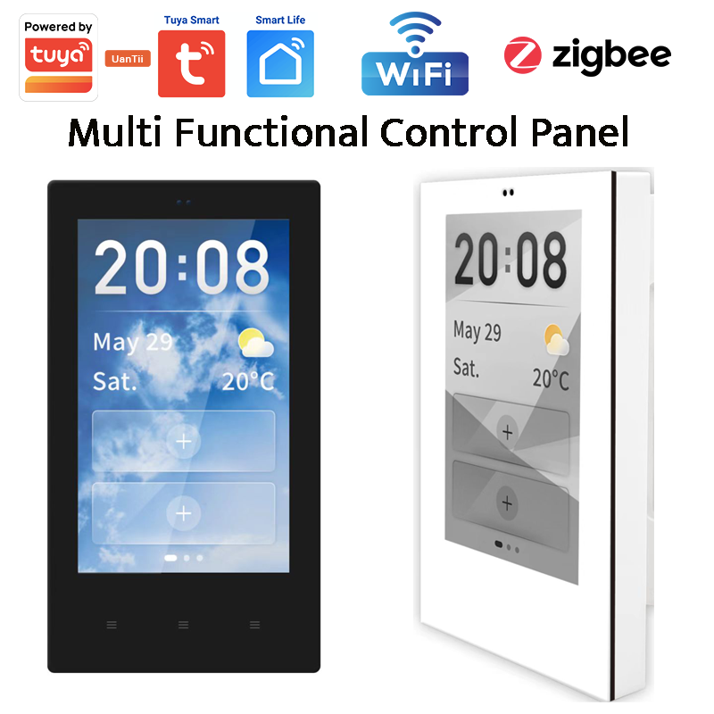 Tuya Smart 4 Inch HD LCD Touch Wall Panel Multi-Functional Control Panel For Smart Home Central Touch Panel US Version