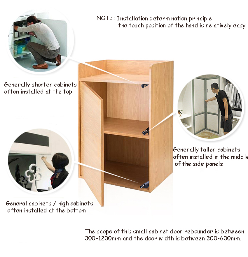 Rimbalzi di cattura magnetico Closce Closer spingi per aprire la porta della porta dell'armadio per l'armadio della cucina per mobili da cucina.