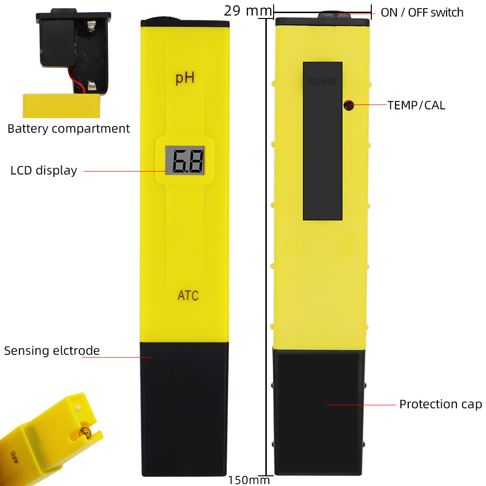 Digital PH -testare TDS METER LCD -skärm för mätning av vattenkvalitet Purity Swimming Aquarium 25% rabatt