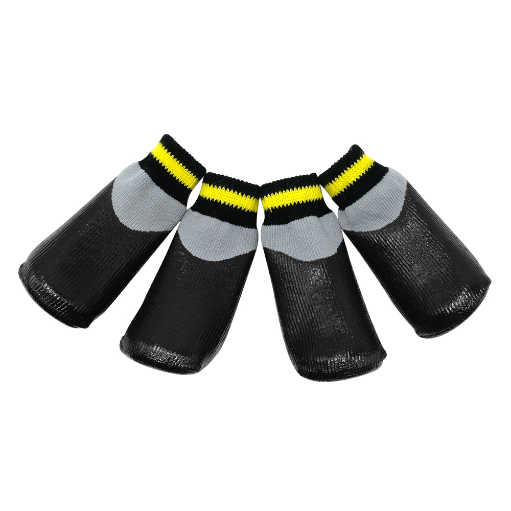 4 stksOutdoor Waterdichte niet-slip anti-vlek Dog Cat Socks Booties met rubberzolige huisdierpootbeschermer voor kleine grote hond