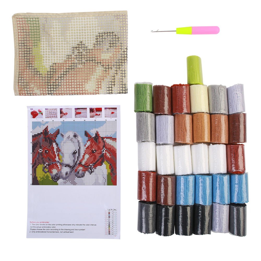 Kits de tapis à crochet verrouillage pour adultes Strapin pour tapis accessoires inachevés, faites-le vous-même tapisserie avec motif préimprimé