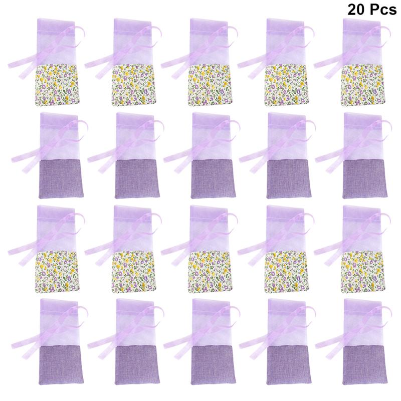 20 Pcs Lavender Bags Sachets Sachet Empty Scented For Fragrance Drawers Wardrobes French Home Organza Gauze Drawer