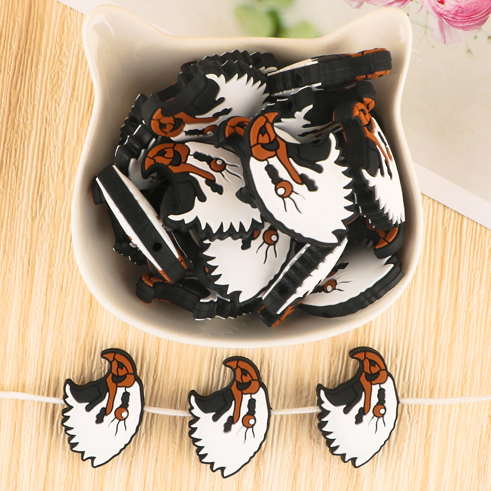 Sunrony 5-Véhicule tout-terrain Eagle Carrot Silicone Beads Food Grade infirmière Collier de chaîne de sucette DIY Collier Accessoires