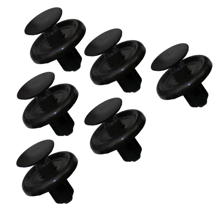 / de diamètre 7 mm Black Plastic Auto Stacters Rivets Clips Vector Car Bumper Panneau Panneau Fender Clips Clips