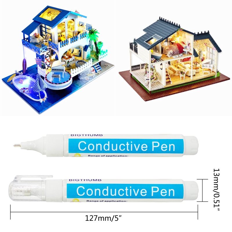 G5AA Conductor Ink Pen Super Conductivity for Physics Experiments DIY Circuit Projects Bronze Silver Couleur Facultatif