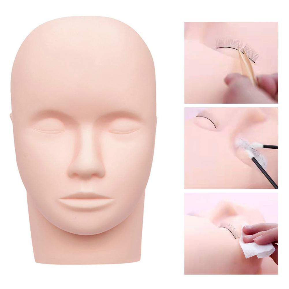 Kieselgel Praxis Schaufensterpublikum Kopflinie Die Brows Kosmetologie Professionelle Wimpern Mannequin Kopf zum Make -up -Training