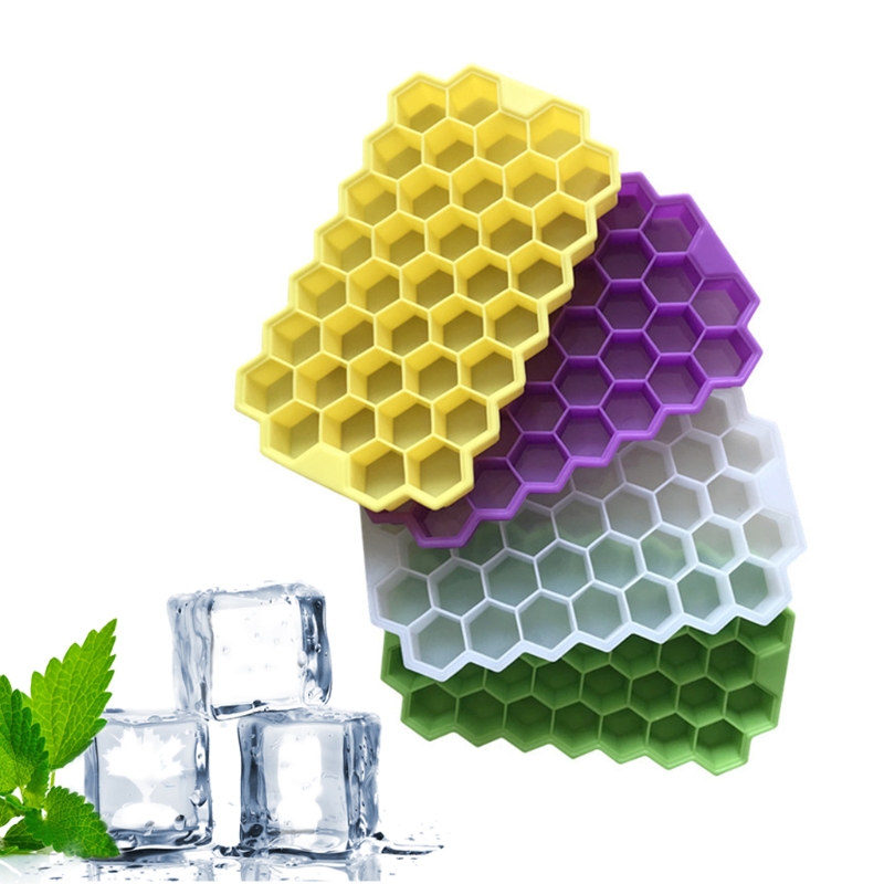 37 grilles en nid d'abeille mini-glace cube cube cavité écologique moule à plateau en silicone