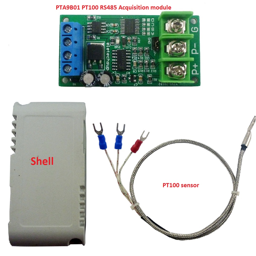 RS485 MODBUS RTU RECETTORE DI TEMPERA SENSORE RTD -20-400 CELSIUS PT100 Resistenza termica al platino al convertitore di temperatura