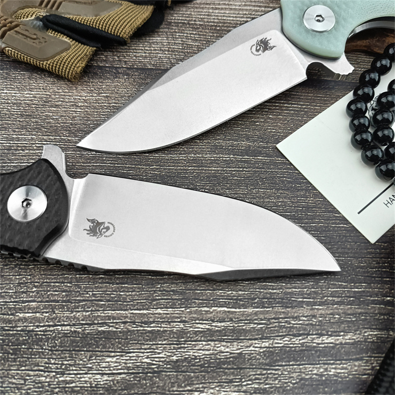 Rick Hinderer XM-18 3.5" Flipper Folding Knife D2 Blade G10 Handle with Clip Outdoor Camping Hunting Hiking Survival Everyday Carry EDC Knives for Gift