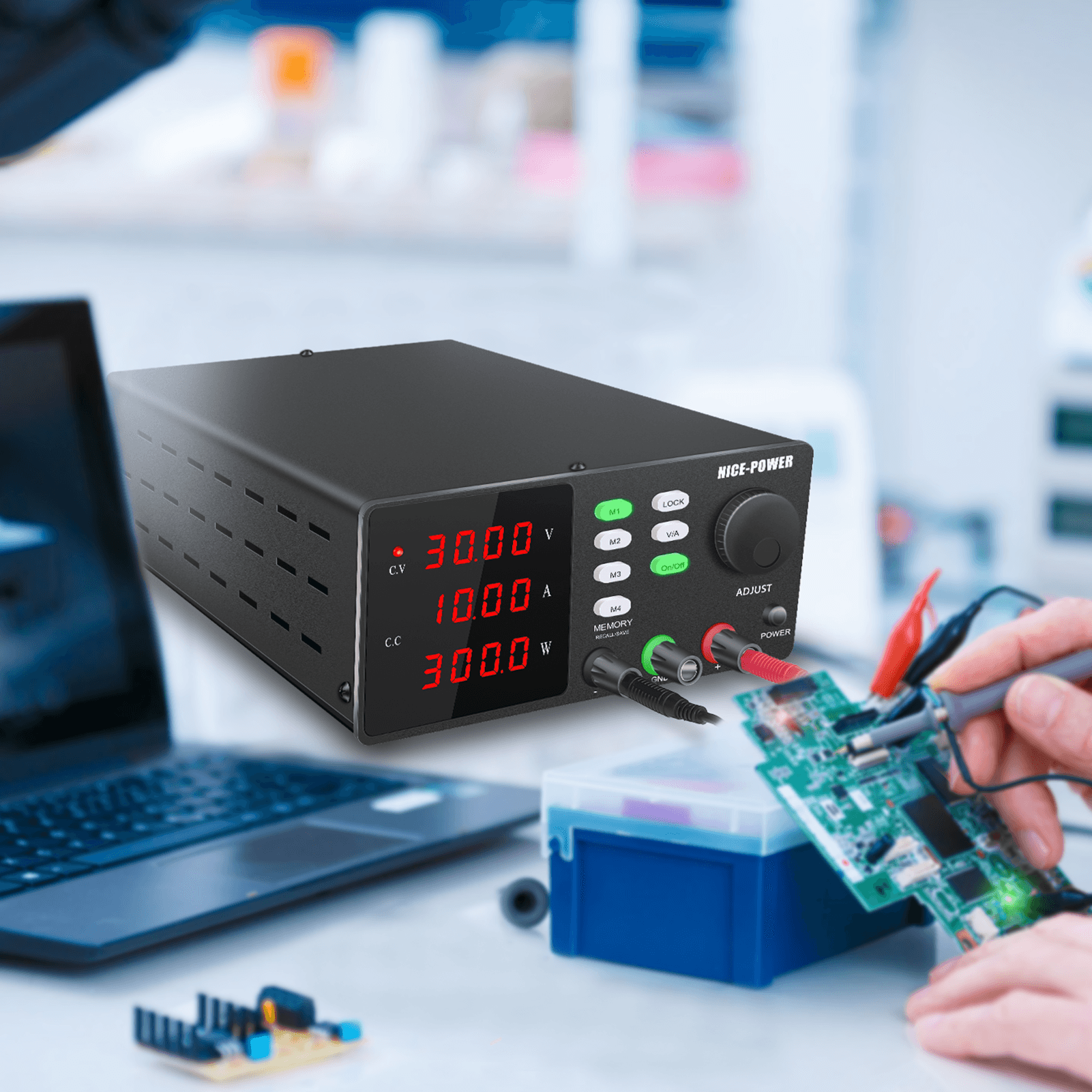 RS-232 / PORT USB Alimentation programmable Alimentation DC Maintenance de laboratoire A réglable