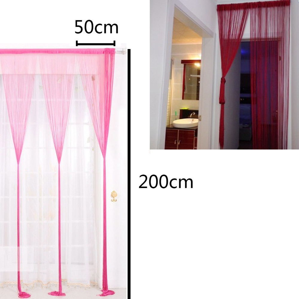 50*200cm Tassel String Curtain Patio Net Fringe for Door Fly Screen Windows Divider Home Living Room Decor Line Door Curtain