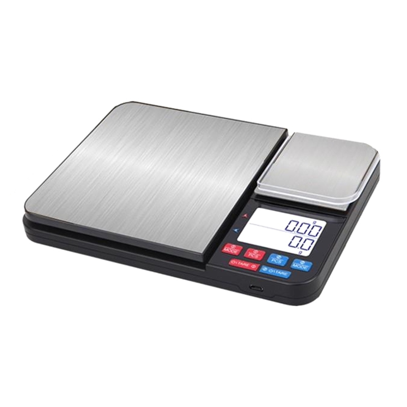 Doppelte Plattform Digital Kitchen Food Scale Tares Clear Backlight Dispaly für intelligente Zählen für Lebensmittelzutaten Backen